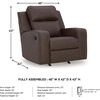 image:imageSignature Design by Ashley Rocker Recliner Chair Umber Brown LavenhorneUmber