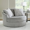 image:imageSignature Design by Ashley Round Velvet Oversized Swivel Accent Chair