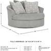 image:imageSignature Design by Ashley Round Velvet Oversized Swivel Accent Chair