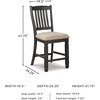 image:imageSignature Design by Ashley Rustic Counter Height Bar Stool Set of 2 BeigeBlack