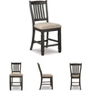 image:imageSignature Design by Ashley Rustic Counter Height Bar Stool Set of 2 BeigeBlack