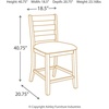 image:imageSignature Design by Ashley Rustic Counter Height Bar Stool Set of 2 BeigeBrown