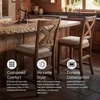 image:imageSignature Design by Ashley Rustic Counter Height Bar Stool Set of 2 BeigeBrown