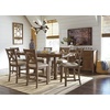 image:imageSignature Design by Ashley Rustic Counter Height Bar Stool Set of 2 BeigeBrown