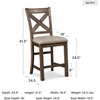 image:imageSignature Design by Ashley Rustic Counter Height Bar Stool Set of 2 BeigeBrown