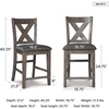 image:imageSignature Design by Ashley Rustic Counter Height Bar Stool Set of 2 BeigeDark Gray