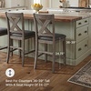 image:imageSignature Design by Ashley Rustic Counter Height Bar Stool Set of 2 BeigeDark Gray