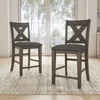 image:imageSignature Design by Ashley Rustic Counter Height Bar Stool Set of 2 BeigeDark Gray