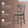 image:imageSignature Design by Ashley Rustic Counter Height Bar Stool Set of 2 BeigeDark Gray