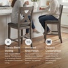 image:imageSignature Design by Ashley Rustic Counter Height Bar Stool Set of 2 BeigeDark Gray