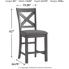 image:imageSignature Design by Ashley Rustic Counter Height Bar Stool Set of 2 BeigeGrey