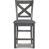 image:imageSignature Design by Ashley Rustic Counter Height Bar Stool Set of 2 BeigeGrey