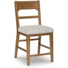 image:imageSignature Design by Ashley Rustic Counter Height Bar Stool Set of 2 BeigeLight Brown  Beige