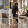 image:imageSignature Design by Ashley Rustic Counter Height Bar Stool Set of 2 BeigeWhite