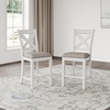 image:imageSignature Design by Ashley Rustic Counter Height Bar Stool Set of 2 BeigeWhite