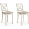 image:imageSignature Design by Ashley Rustic Counter Height Bar Stool Set of 2 BeigeWhite