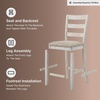 image:imageSignature Design by Ashley Rustic Counter Height Bar Stool Set of 2 BeigeWhitewash