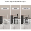 image:imageSignature Design by Ashley Rustic Counter Height Bar Stool Set of 2 BeigeWhitewash
