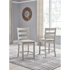 image:imageSignature Design by Ashley Rustic Counter Height Bar Stool Set of 2 BeigeWhitewash