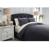 image:imageSignature Design by Ashley Ryter Modern Stitched Diamond Design Queen Coverlet with Two Shams Set GrayCharcoal