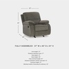image:imageSignature Design by Ashley Scranto Modern Manual Rocker Recliner GrayGrey