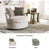 image:imageSignature Design by Ashley Soletren Oversized Swivel Accent Chair StoneOffwhite