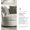 image:imageSignature Design by Ashley Soletren Oversized Swivel Accent Chair StoneOffwhite