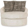 image:imageSignature Design by Ashley Soletren Oversized Swivel Accent Chair StoneOffwhite