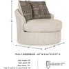 image:imageSignature Design by Ashley Soletren Oversized Swivel Accent Chair StoneOffwhite