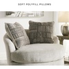 image:imageSignature Design by Ashley Soletren Oversized Swivel Accent Chair StoneOffwhite