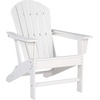 image:imageSignature Design by Ashley Sundown Treasure Outdoor Patio HDPE Weather Resistant Adirondack Chair White and End Table WhiteWhite