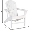 image:imageSignature Design by Ashley Sundown Treasure Outdoor Patio HDPE Weather Resistant Adirondack Chair White and End Table WhiteWhite