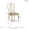 image:imageSignature Design by Ashley Traditional Upholstered Dining Chairs Set of 2Chipped White