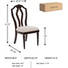 image:imageSignature Design by Ashley Traditional Upholstered Side Chairs Dining Chairs Set of 2 Hardwood and Engineered Wood Frame with Cherry Brown Finish Ideal for Formal Dining Rooms Tan