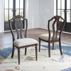 image:imageSignature Design by Ashley Traditional Upholstered Side Chairs Dining Chairs Set of 2 Hardwood and Engineered Wood Frame with Cherry Brown Finish Ideal for Formal Dining Rooms Tan