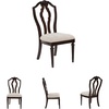 image:imageSignature Design by Ashley Traditional Upholstered Side Chairs Dining Chairs Set of 2 Hardwood and Engineered Wood Frame with Cherry Brown Finish Ideal for Formal Dining Rooms Tan
