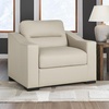 image:imageSignature Design by Ashley Treasure Trove Contemporary Leather Match Chair and a Half Beige