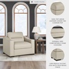 image:imageSignature Design by Ashley Treasure Trove Contemporary Leather Match Chair and a Half Beige