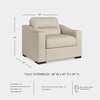 image:imageSignature Design by Ashley Treasure Trove Contemporary Leather Match Chair and a Half Beige