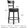 image:imageSignature Design by Ashley Valebeck 1Piece Swivel Barstool 30 InBlack
