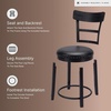 image:imageSignature Design by Ashley Valebeck 1Piece Swivel Barstool 30 InBlack