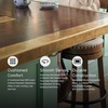 image:imageSignature Design by Ashley Valebeck 1Piece Swivel Barstool 30 InDark Brown  Black