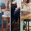 image:imageSignature Design by Ashley Valebeck 1Piece Swivel Barstool 30 InDark Brown  Black
