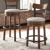 image:imageSignature Design by Ashley Valebeck 1Piece Swivel Barstool 30 InDark Brown  Black