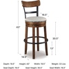 image:imageSignature Design by Ashley Valebeck 1Piece Swivel Barstool 30 InDark Brown  Black