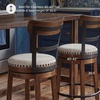 image:imageSignature Design by Ashley Valebeck 1Piece Swivel Barstool 30 InDark Brown  Black