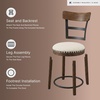 image:imageSignature Design by Ashley Valebeck 1Piece Swivel Barstool 30 InDark Brown  Black