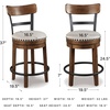 image:imageSignature Design by Ashley Valebeck 1Piece Swivel Barstool 30 InDark Brown