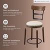image:imageSignature Design by Ashley Valebeck 1Piece Swivel Barstool 30 InDark Brown