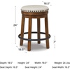 image:imageSignature Design by Ashley Valebeck 1Piece Swivel Barstool 30 InDark Brown